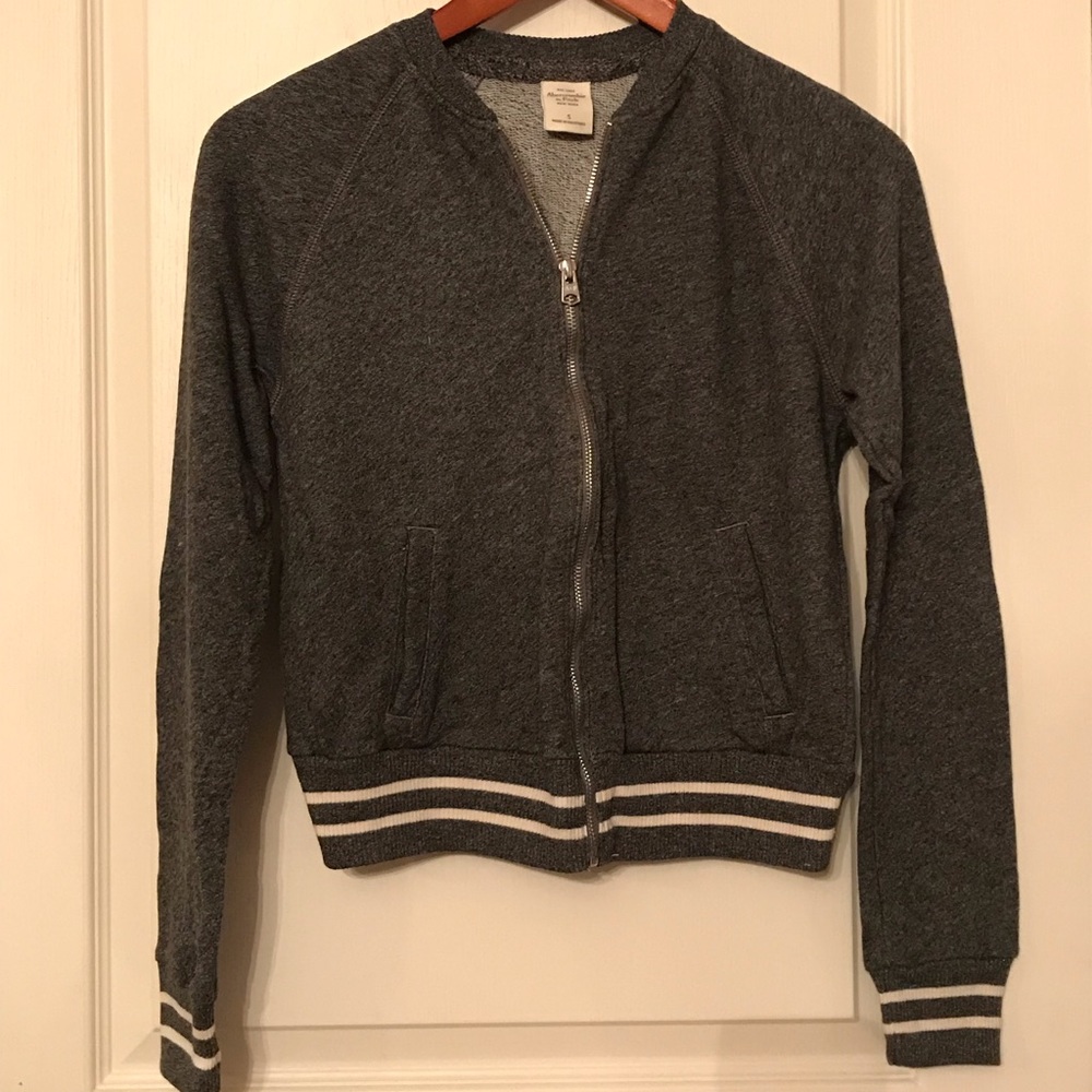 New A&F fleece bomber jacket